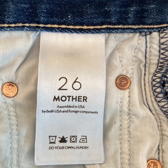 MOTHER jeans The Saint Straight Leg Violets are Blue wash, high rise, Size 26 - Picture 9 of 15